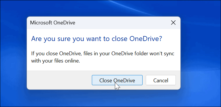 Correction de OneDrive non synchronisé