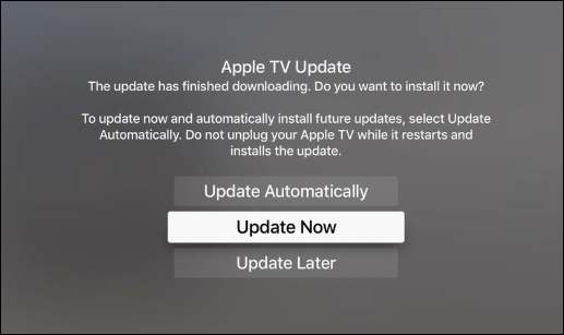 4 mises à jour Apple TV