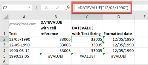 La fonction DATEVALUE utilisée dans Microsoft Excel