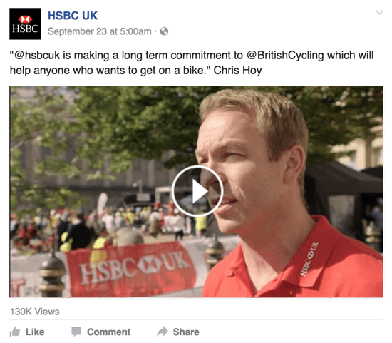 vidéo facebook hsbc