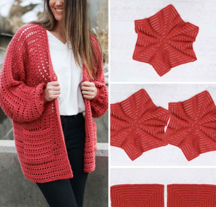 Faire un cardigan à motif hexagonal que vous pouvez porter en automne