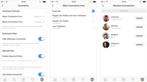 Instagram ajoute de nouvelles fonctionnalités qui permettent aux utilisateurs de contrôler qui est en mesure de commenter vos publications.