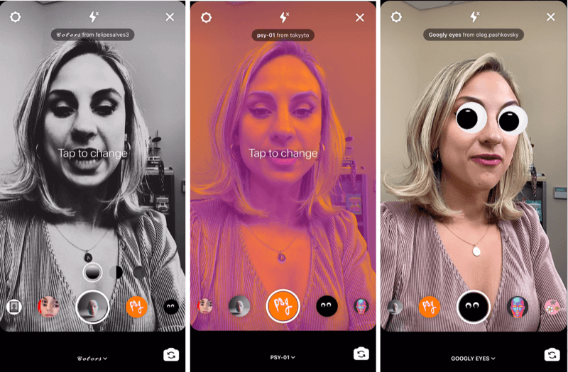 enregistrer les effets des histoires Instagram