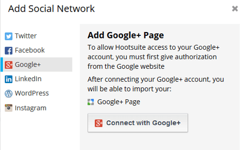 hootsuite ajouter un réseau