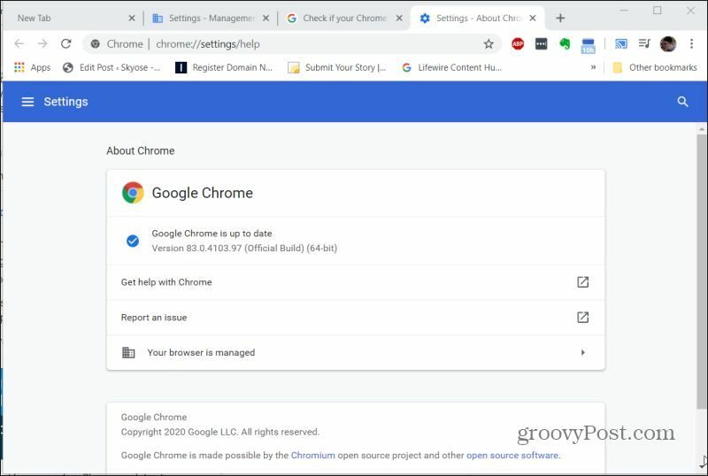 Google Chrome mis à jour