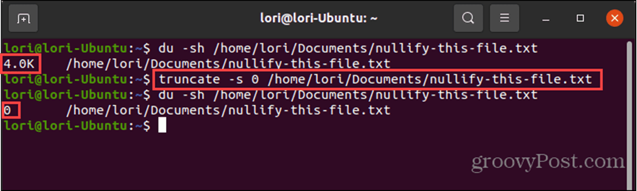 Utilisation de la commande truncate sous Linux