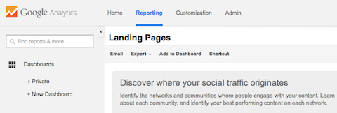 rapport sur les pages de destination dans Google Analytics