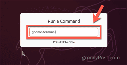 terminal d'exécution ubuntu