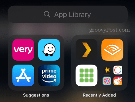 bibliothèque d'applications iphone
