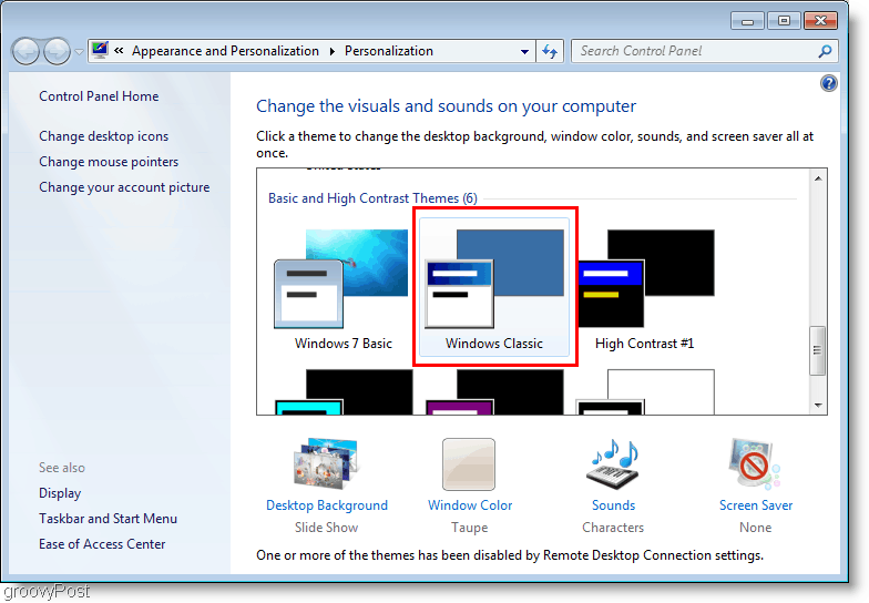 Windows 7 Changer le thème en Classique