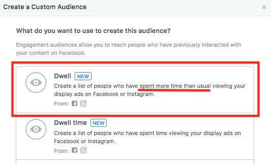  Facebook vous permet désormais de cibler les personnes qui ont passé plus de temps que d'habitude à visionner vos annonces.