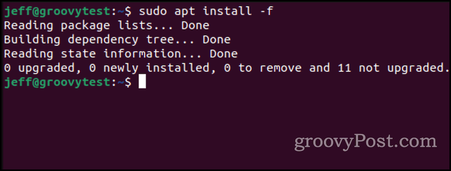Ubuntu apt installer pour réparer les paquets cassés