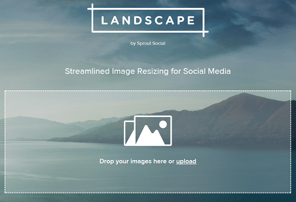 Recadrez et redimensionnez les images avec Landscape by Sprout Social.