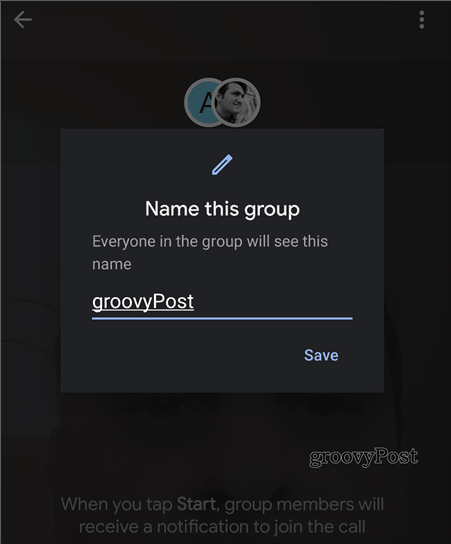 Nom du groupe Google Duo