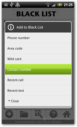 liste noire contrôle d'appel android ajouter à la liste noire