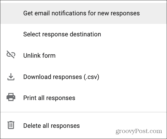 Les réponses Google Forms reçoivent une alerte par e-mail