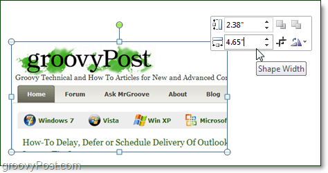 modification d'une capture d'écran d'Office 2010 dans Microsoft Word