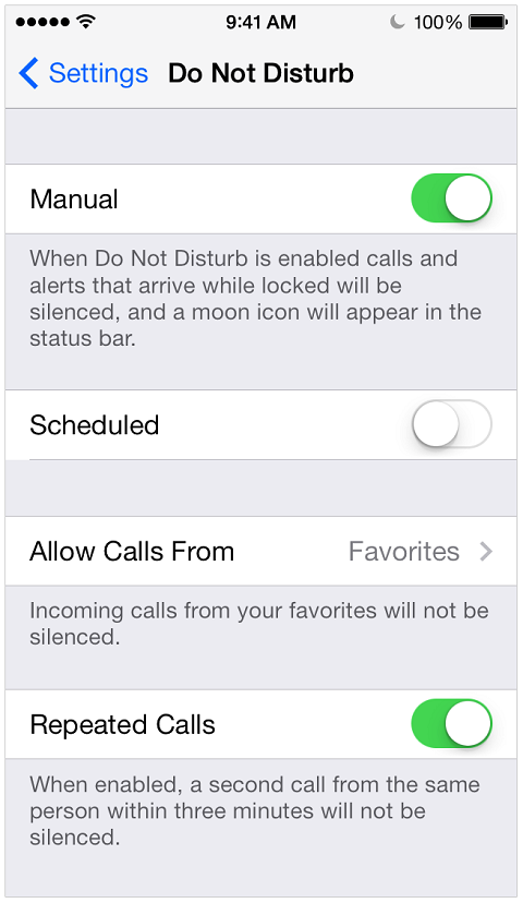 Le paramètre Ne pas déranger de l'iPhone vous permet de bloquer les textes.