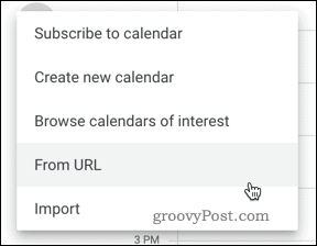 Ajout d'un calendrier par URL dans Google Agenda