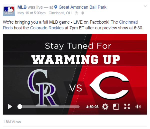 Facebook s'associe à la Major League Baseball pour un nouvel accord de diffusion en direct.