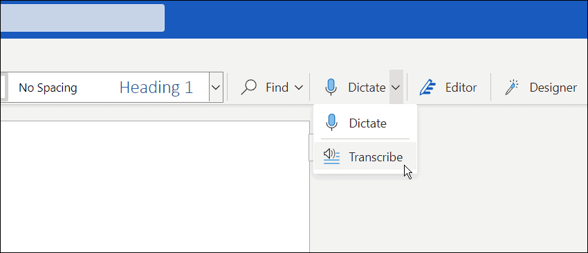 transcrire un fichier ausio en microsoft word