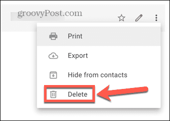 gmail supprimer un contact