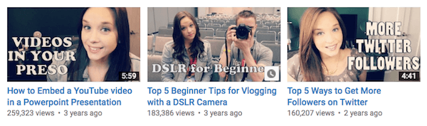 Créez du contenu précieux pour vos vlogs, puis utilisez-les pour mettre en valeur votre expertise.