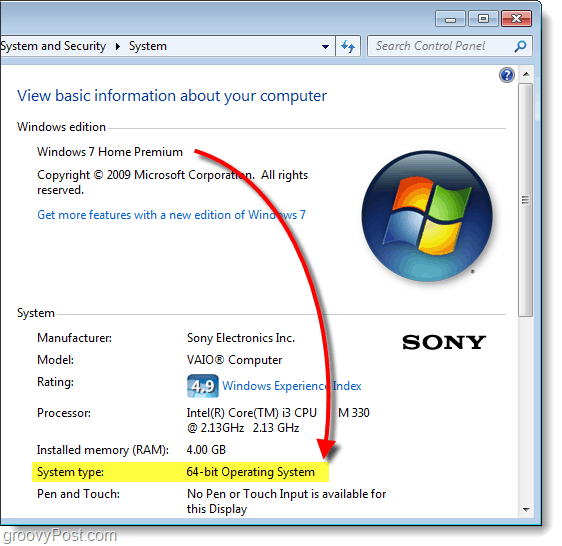 trouver la version 64 bits ou 32 bits de Windows 7