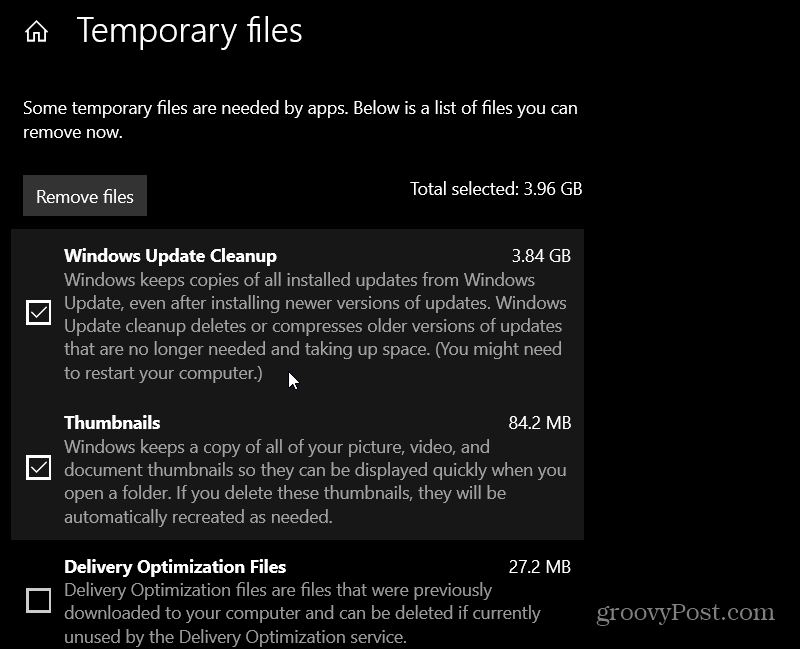 supprimer les fichiers temporaires windows 10