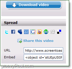 téléchargez ou partagez vos vidéos screentoaster groovy
