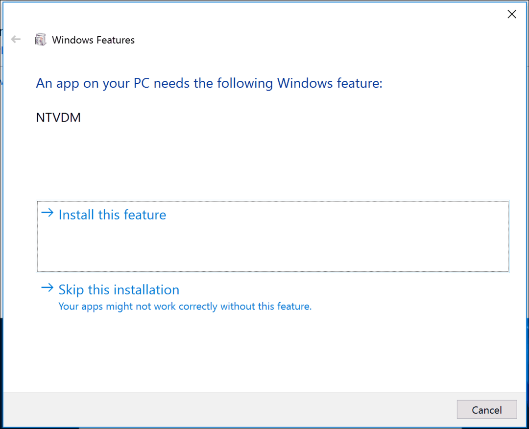 Comment activer la prise en charge des applications 16 bits dans Windows 10