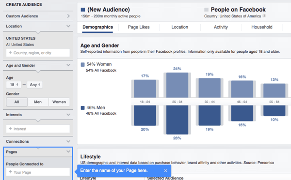 Recherchez les données démographiques, les centres d'intérêt et les comportements de vos fans Facebook à l'aide d'Audience Insights.