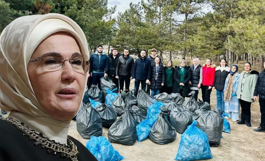 Salutations d'Emine Erdoğan aux jeunes amoureux de la nature