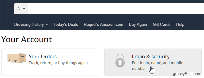Votre compte sur Amazon
