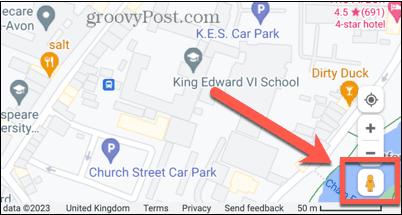 icône google maps vue sur la rue