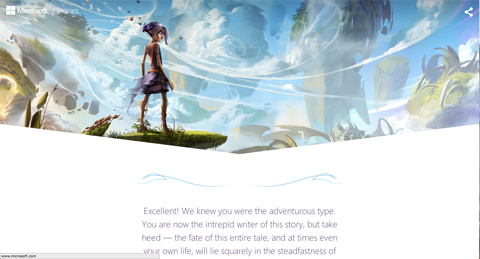 Capture d'écran de Microsoft Stories Adventure Path