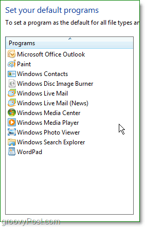 Internet Explorer n'apparaîtra pas dans les programmes par défaut de Windows 7