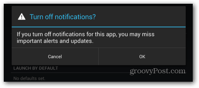 Désactiver les notifications