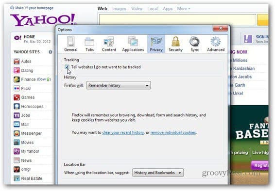 Yahoo Embraces Do Not Track: comment l'activer