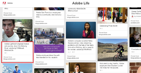 histoire d'un employé d'Adobe sur Pinterest