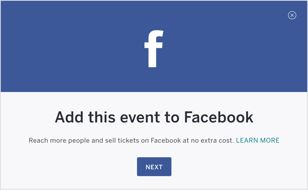Une fois votre événement Eventbrite configuré, publiez-le et ajoutez-le à Facebook.