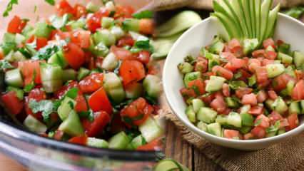 Recette de salade diététique facile et délicieuse: Comment faire une salade de berger? Calories de la salade de berger