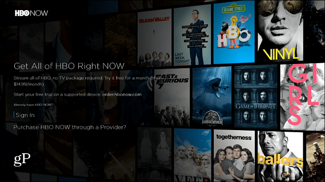 HBO Now Xbox App