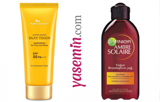 Crème solaire Silky Touch Face Body Spf 50 & Ambre Solaire Intense Bronzer Sun Oil