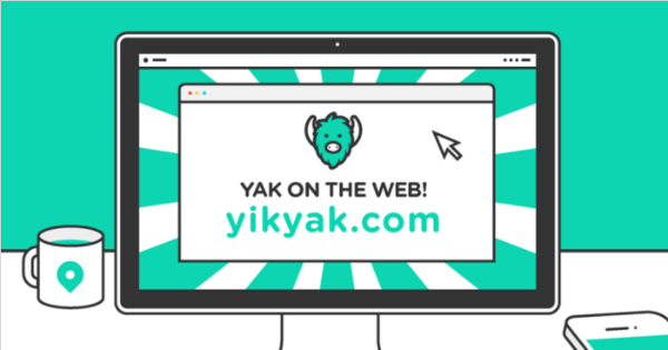 yik yak pour le web