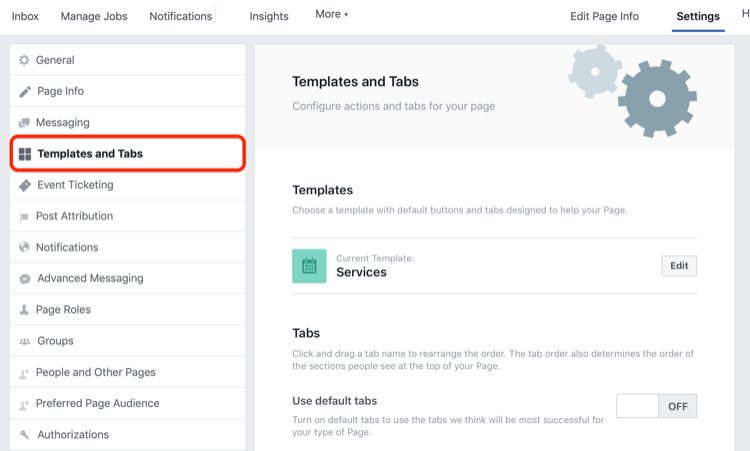 étape 1 de la façon d'ajouter un onglet à la page Facebook