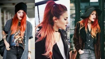 Mode cheveux orange cramoisi