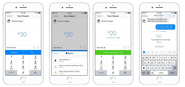 Facebook Messenger et PayPal intègrent les paiements peer-to-peer in-app aux États-Unis