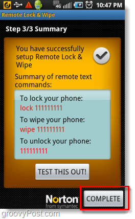 essuyez votre téléphone Android à l'aide d'un SMS