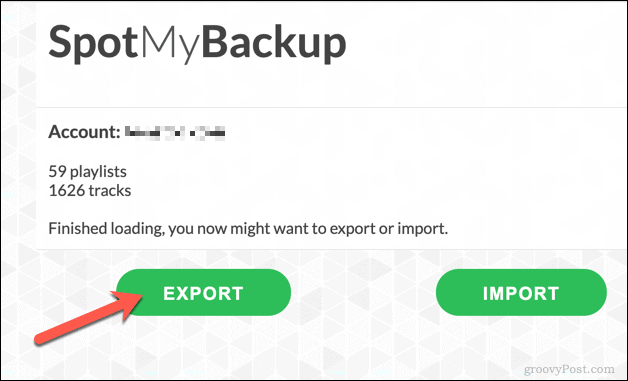 Exportation de listes de lecture Spotify à l'aide de SpotMyBackup